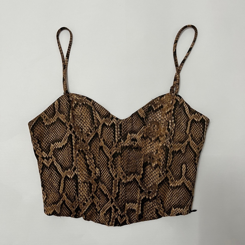 Brand new ZARA snake skin crop top- size small